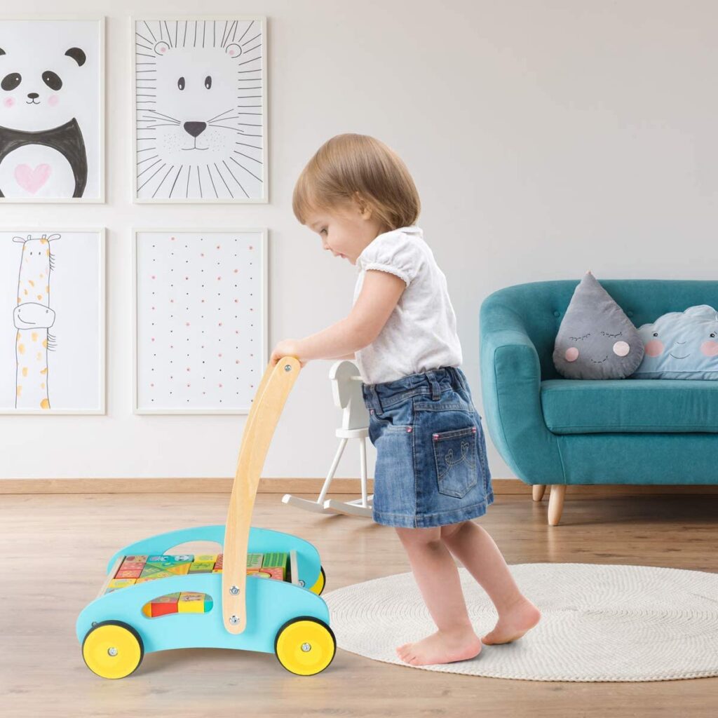 cossy wooden baby learning walker