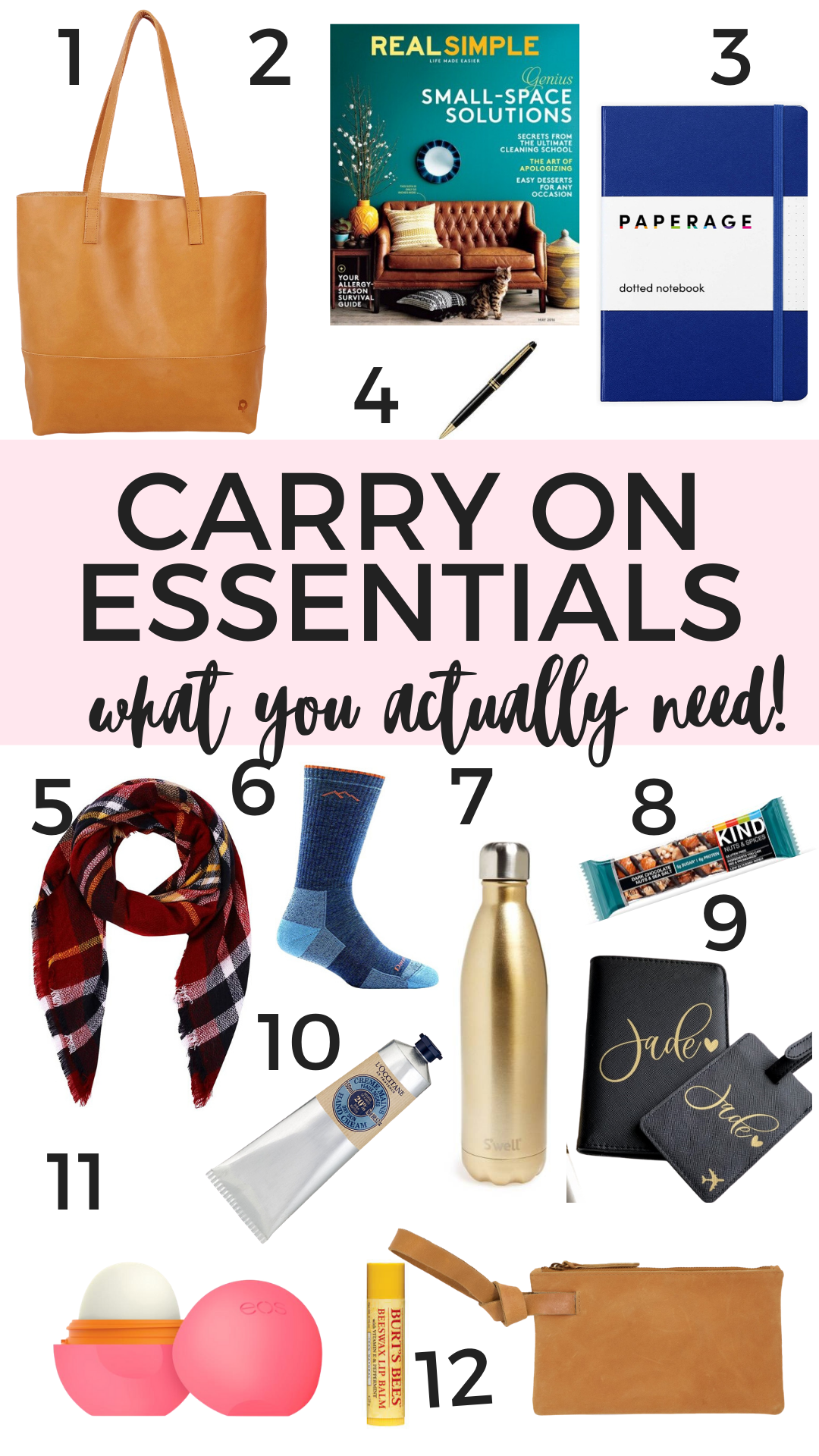 things you can pack in a carry on