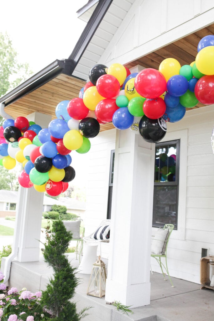 Superhero balloon garland