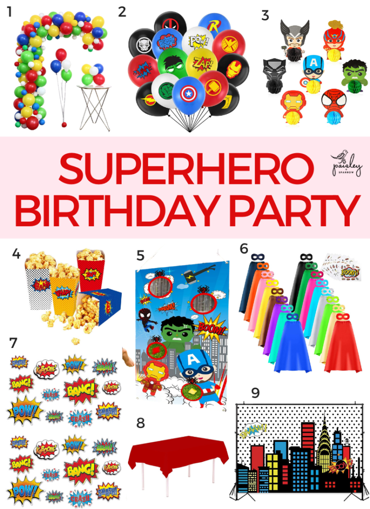 9 Amazon products for a superhero birthday party