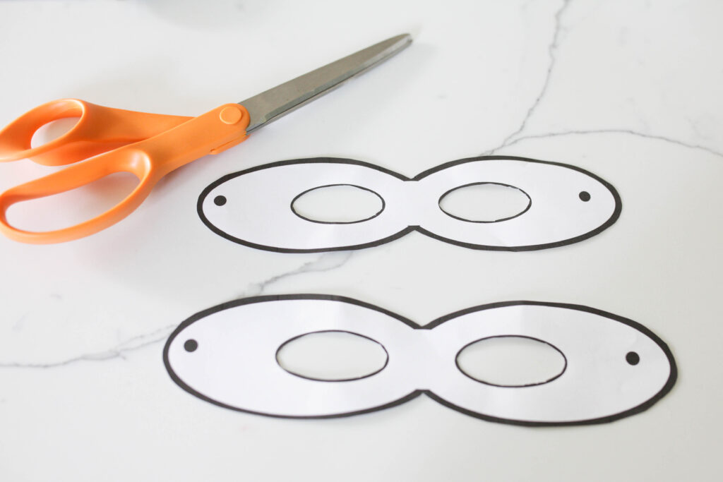 Cutting out mask template