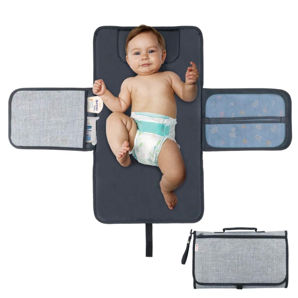 A travel changing pad for on-the-go diaper changes