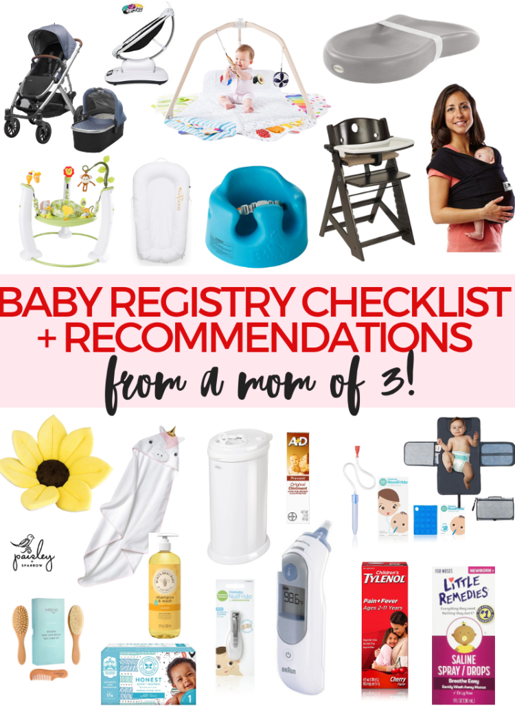 Baby Registry Checklist (+ Free Printable) by a Mom of 3! Paisley