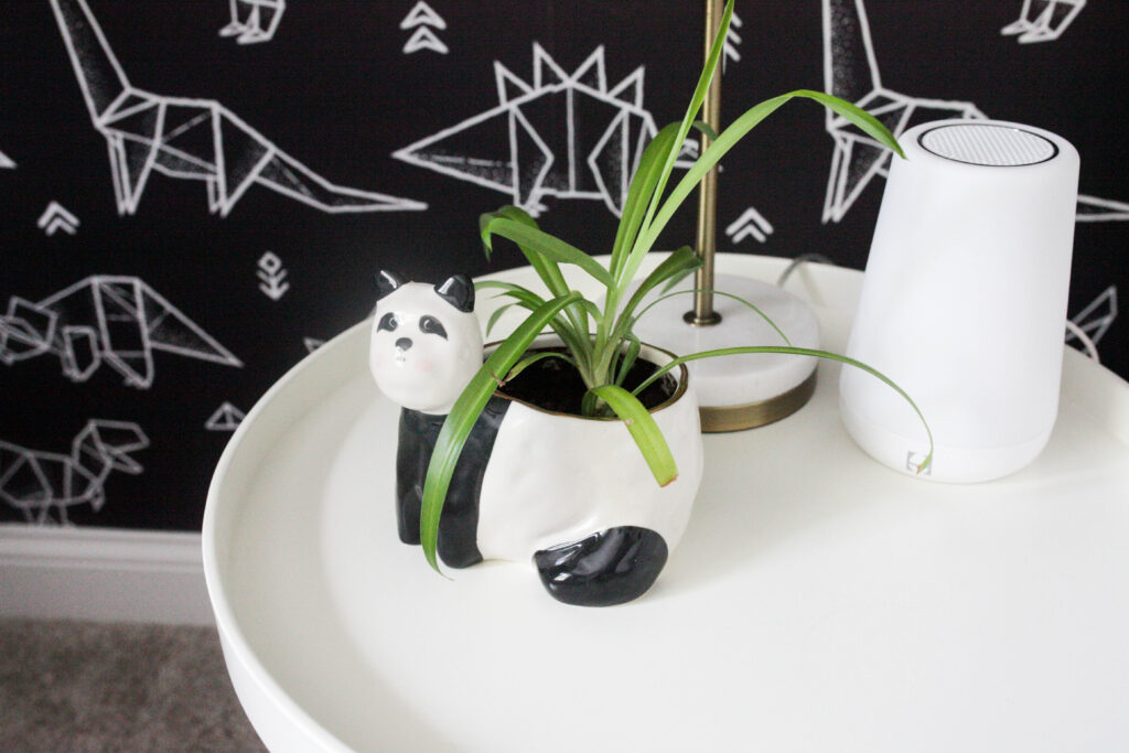 Panda planter in kids room