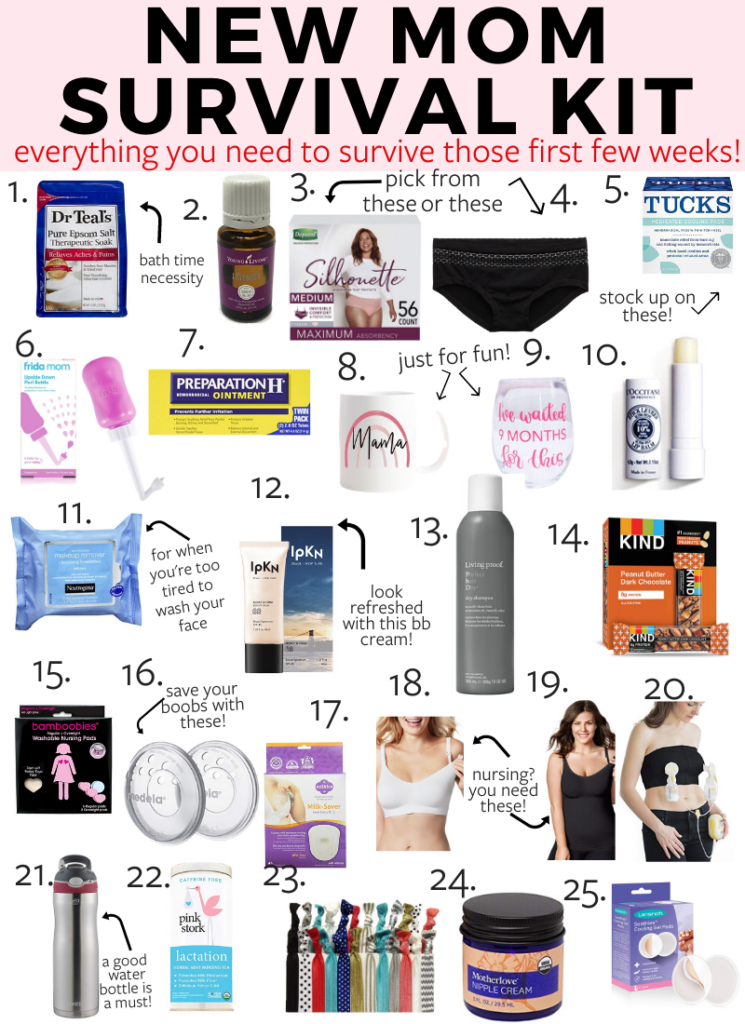 25 items you need in your new mom survival kit