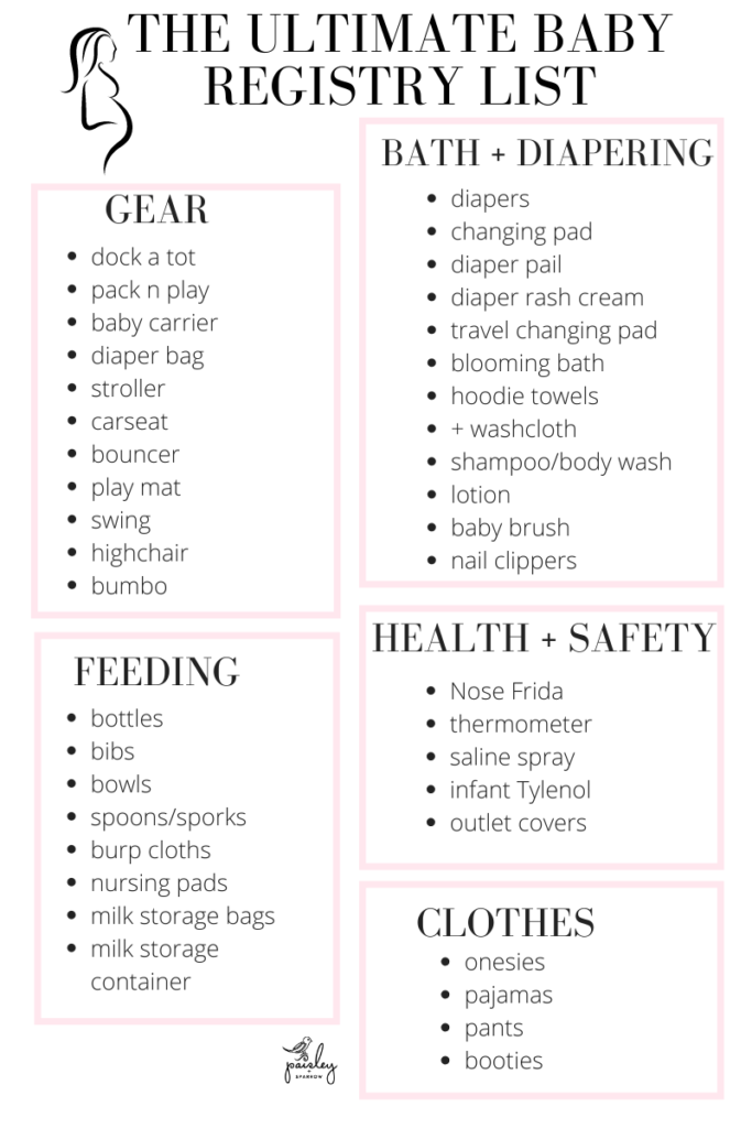 Baby Registry Checklist (with Free Printable) from a Mom of 3!