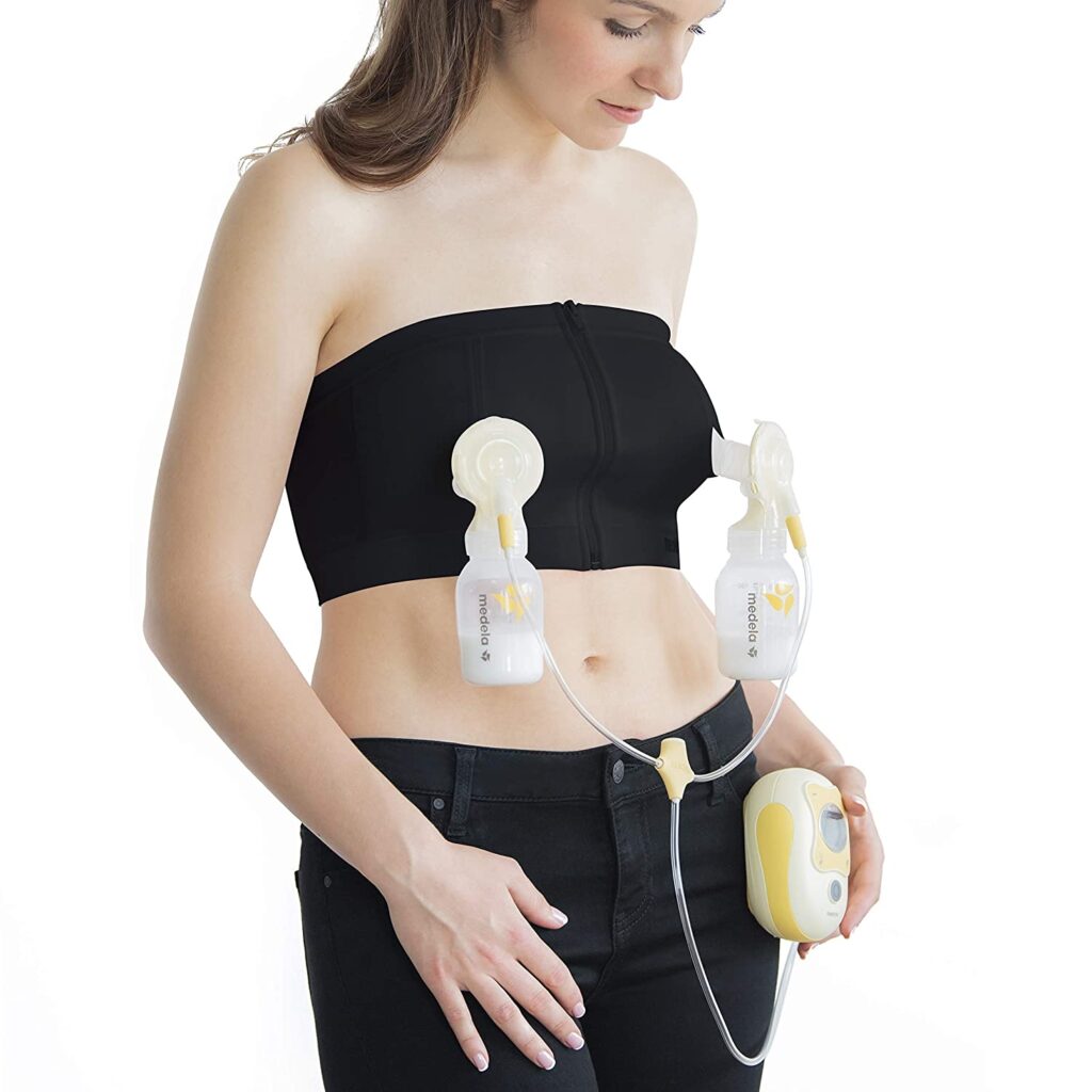  A hands free breast pump bra