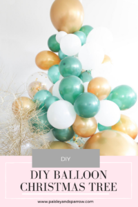 DIY Balloon Garland Christmas Tree - Paisley & Sparrow