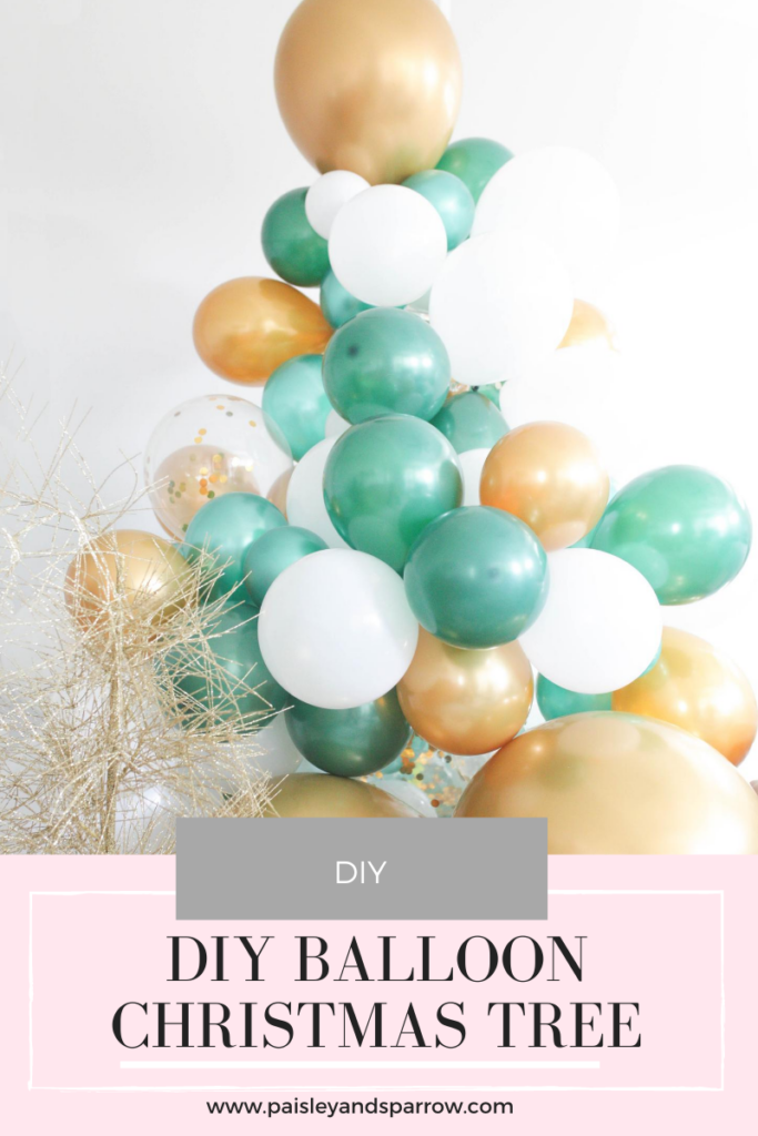 DIY Balloon Garland Christmas Tree