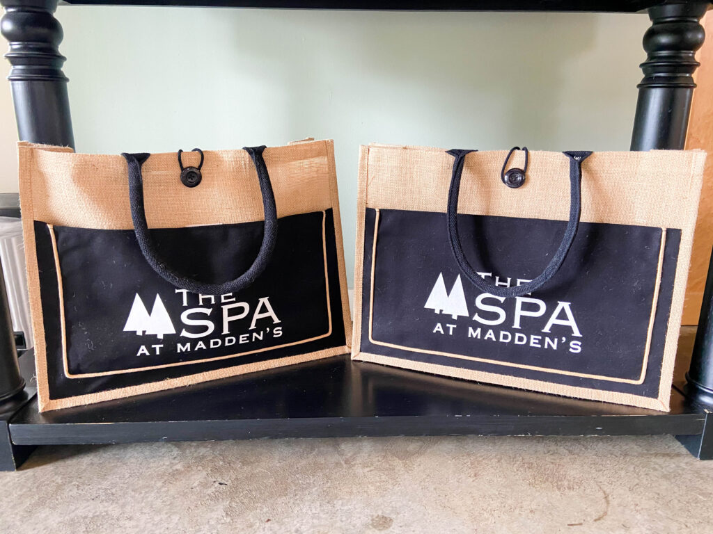 Bags from the spa at Madden's