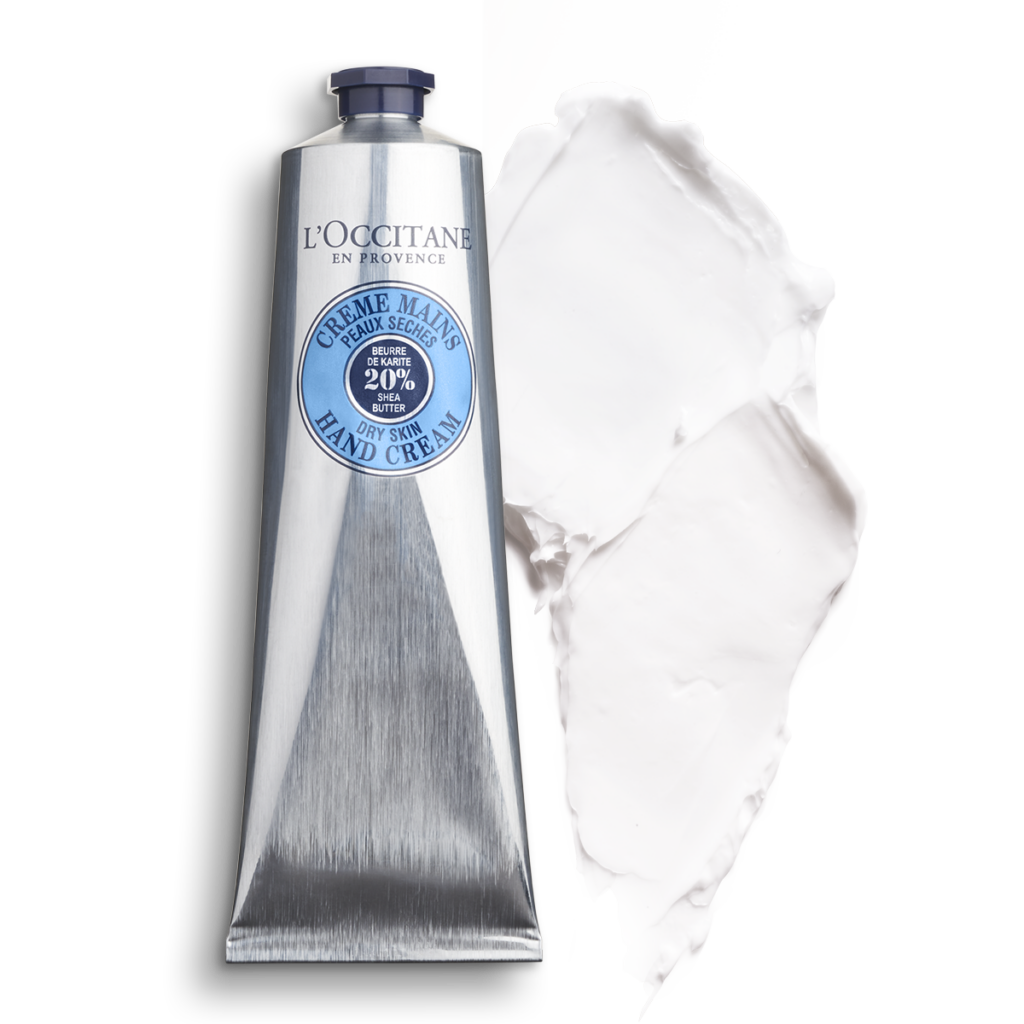 Silver tube of hand cream