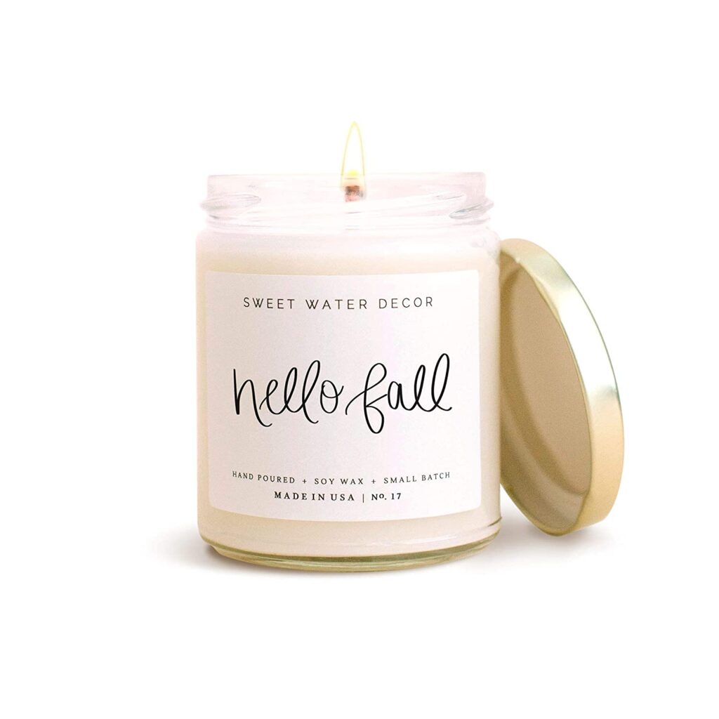 hello fall candle