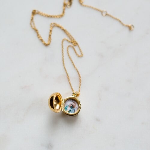 Gold Disco Ball Locket