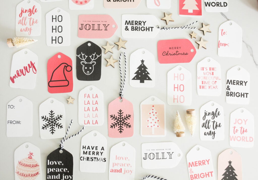 Modern gift tags