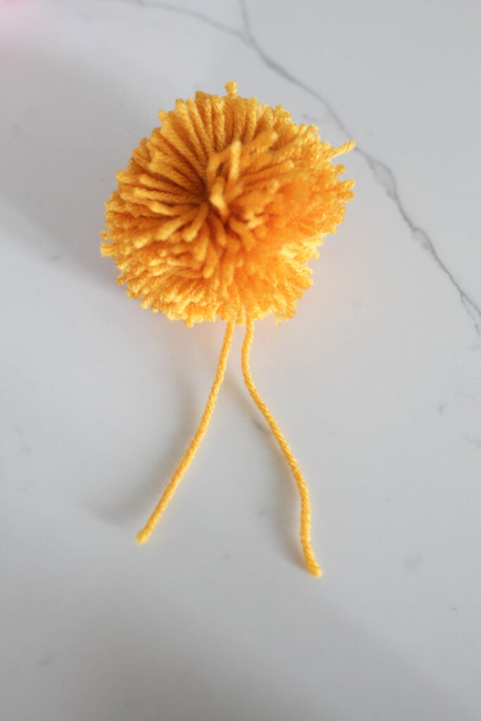 Orange pom pom