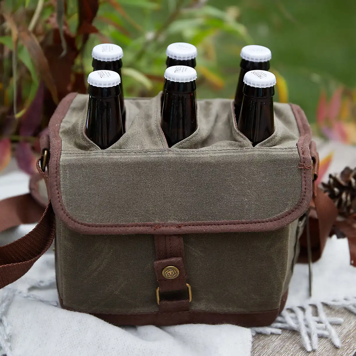 Waxed Canvas 6-Pack Cooler