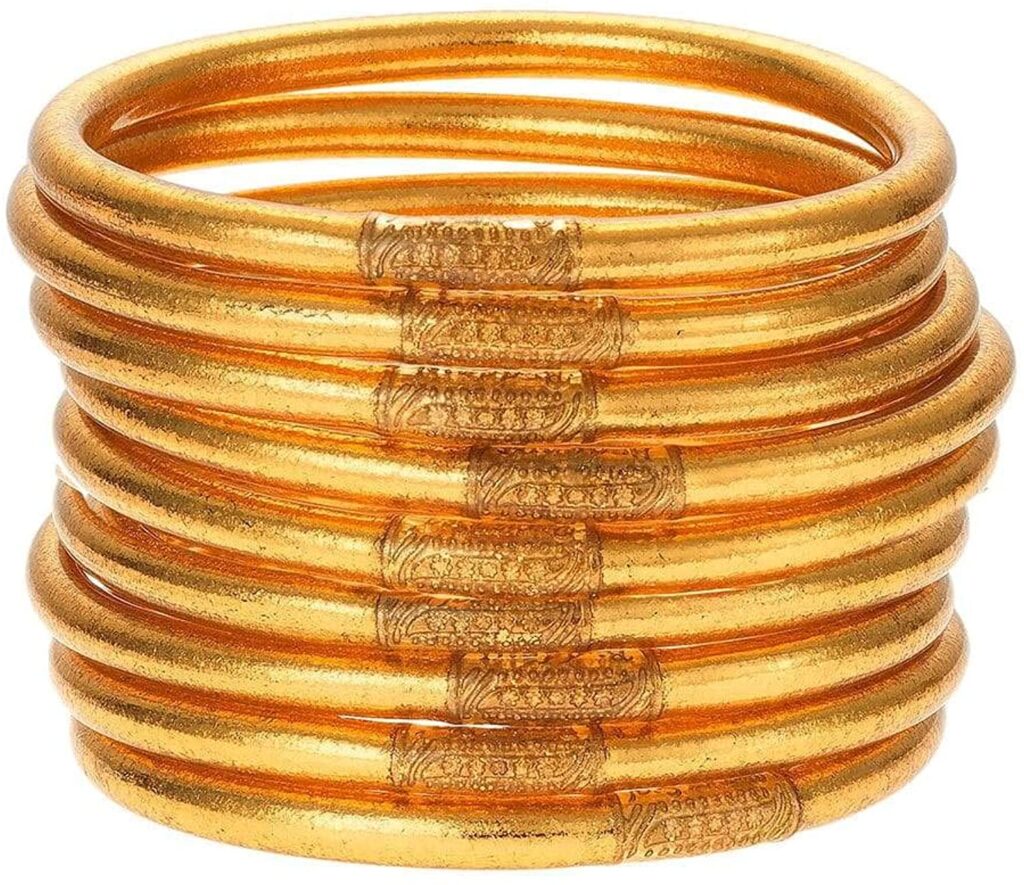 Stack of Budda Bangles
