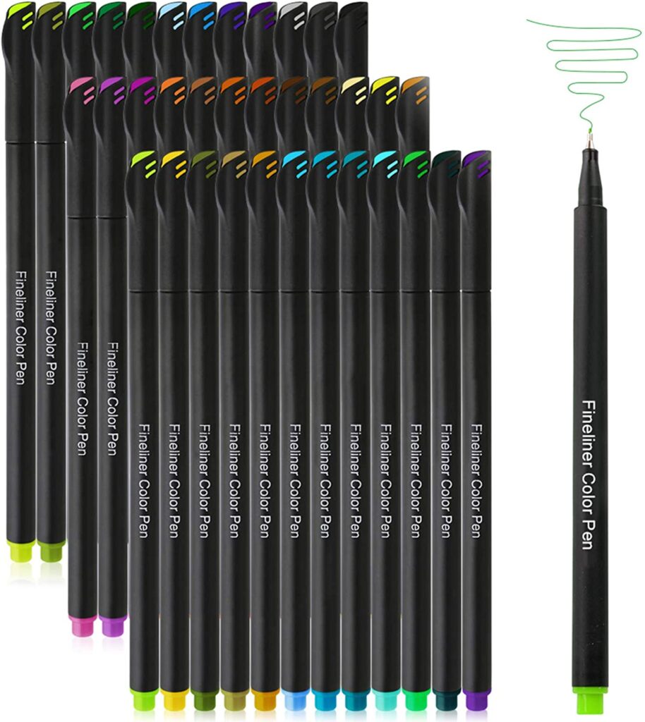 Set of 36 coloring pens