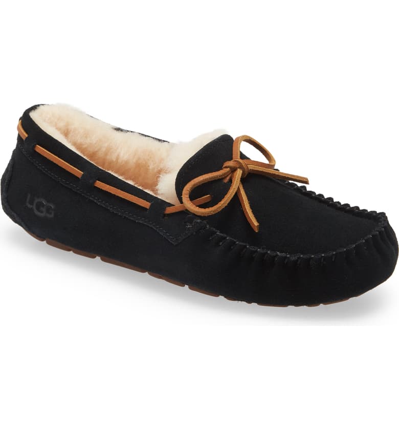 Black Ugg loafer slippers