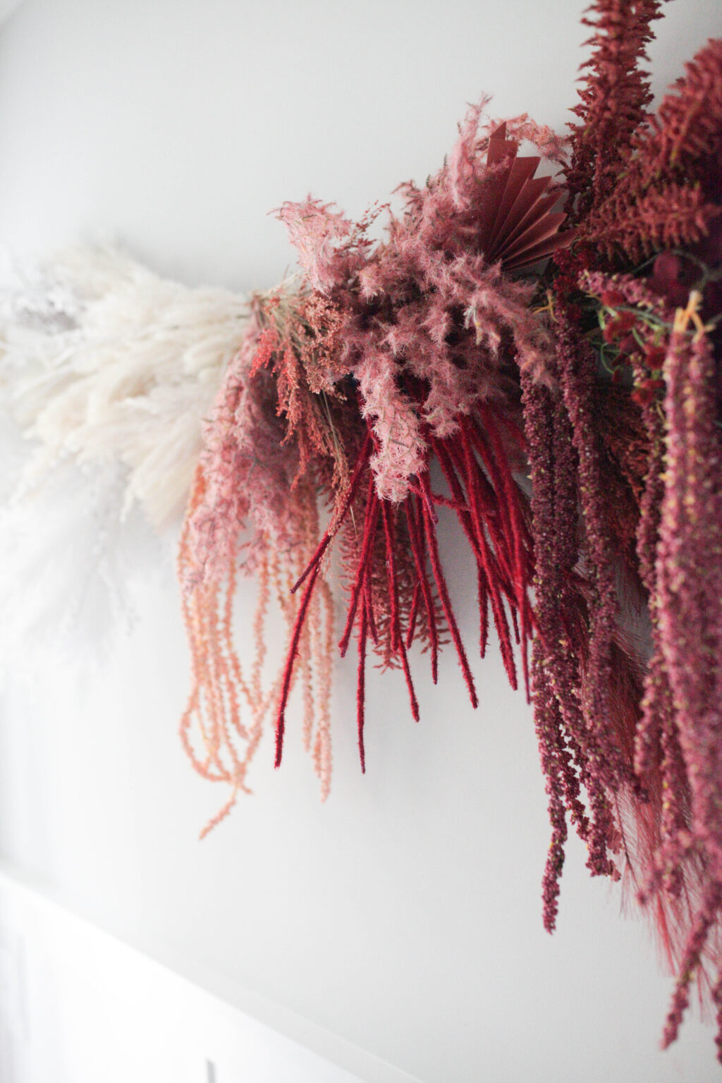 Fun Ombre Dried Floral Wall Hanging DIY Paisley + Sparrow