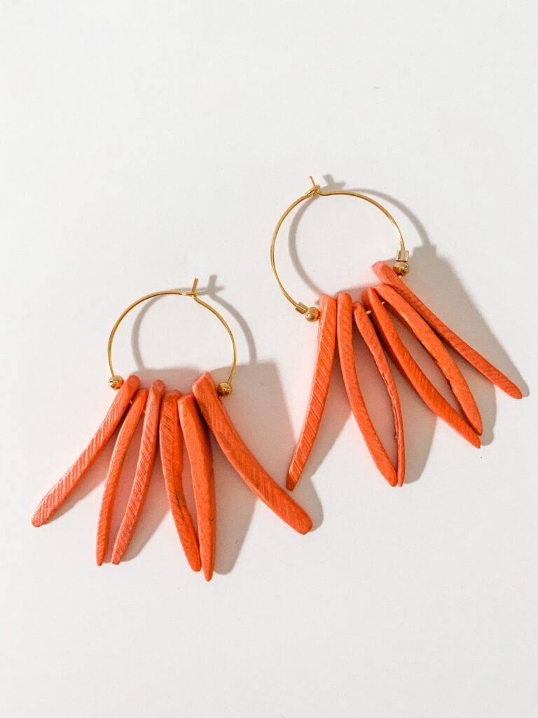 Orange spritze earrings