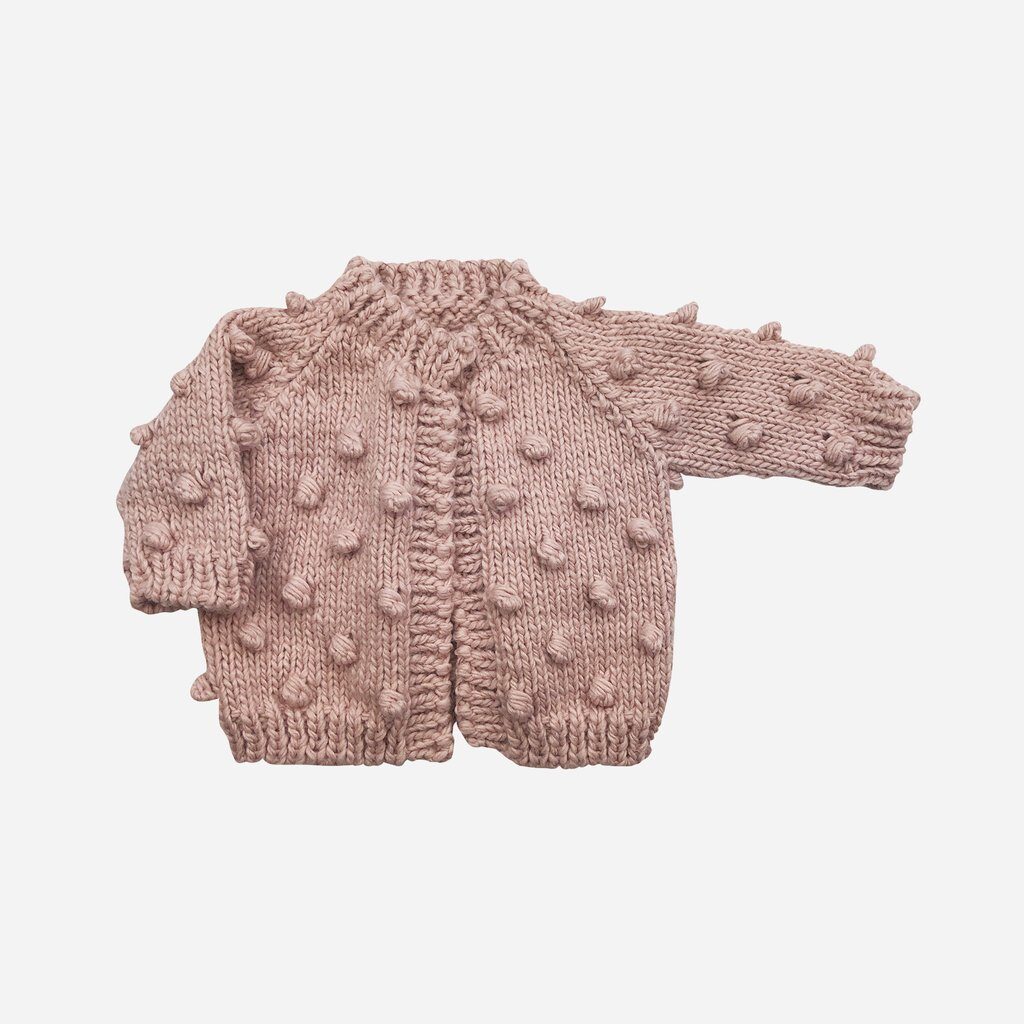 Popcorn knit baby cardigan