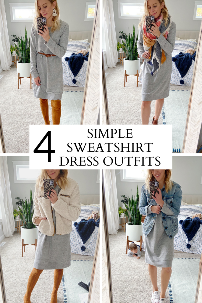 4 Simple Sweatshirt Dress Outfit Ideas (from Amazon!) - Paisley & Sparrow