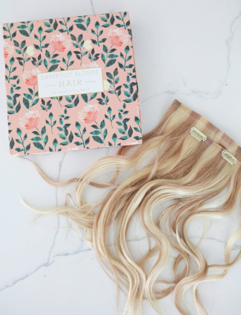 Barefoot Blonde hair fill-ins with packaging