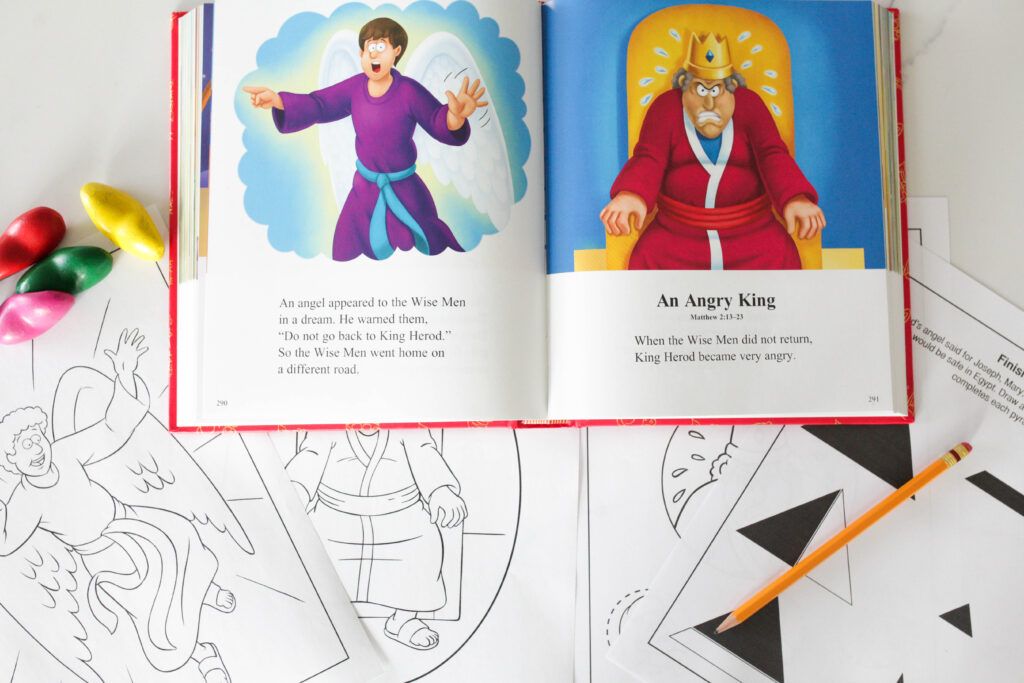 Beginner's Bible with worksheets: An Angry King