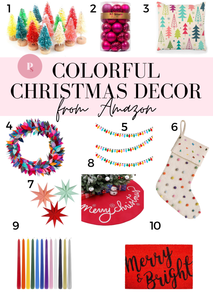 colorful christmas decor