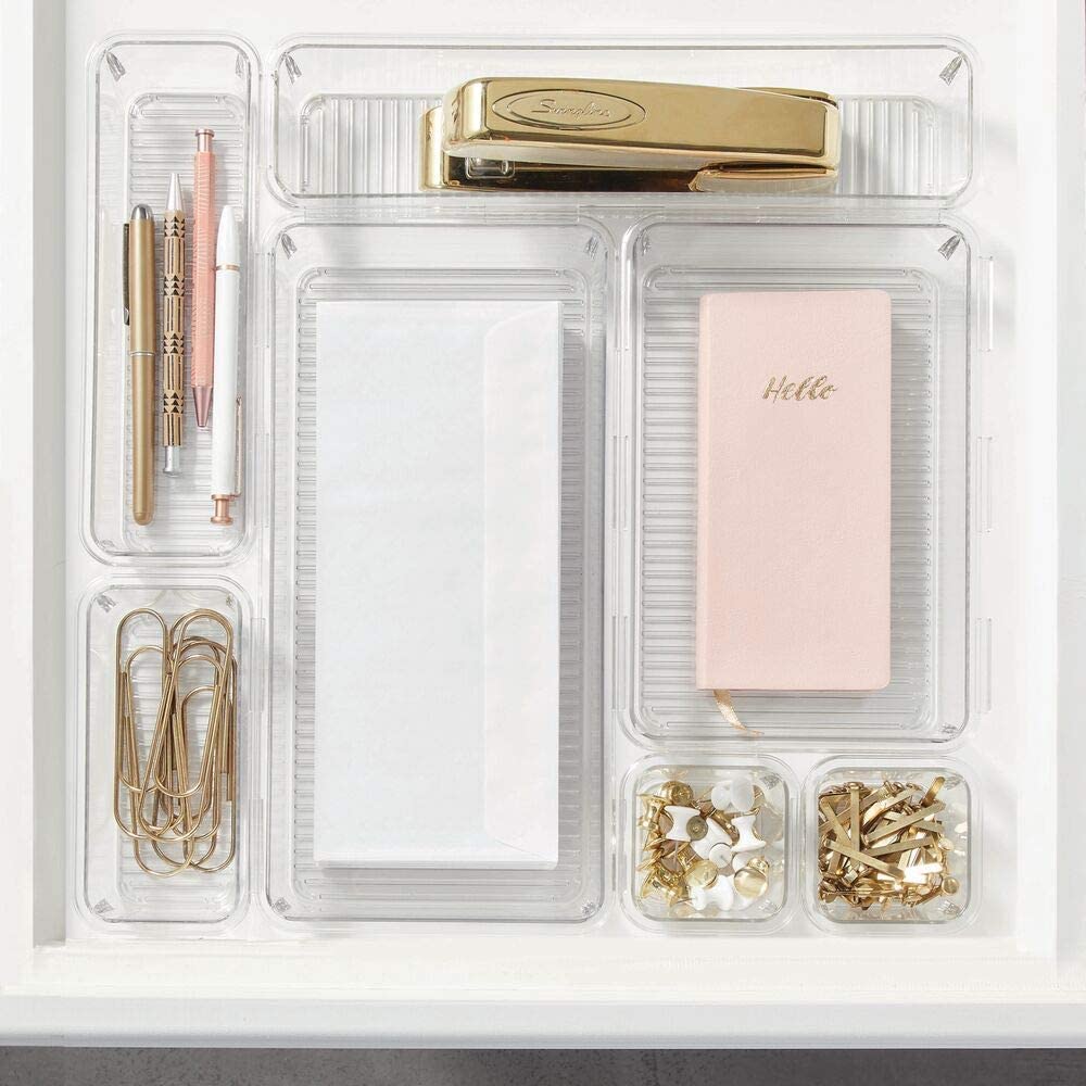 Clear drawer organizers