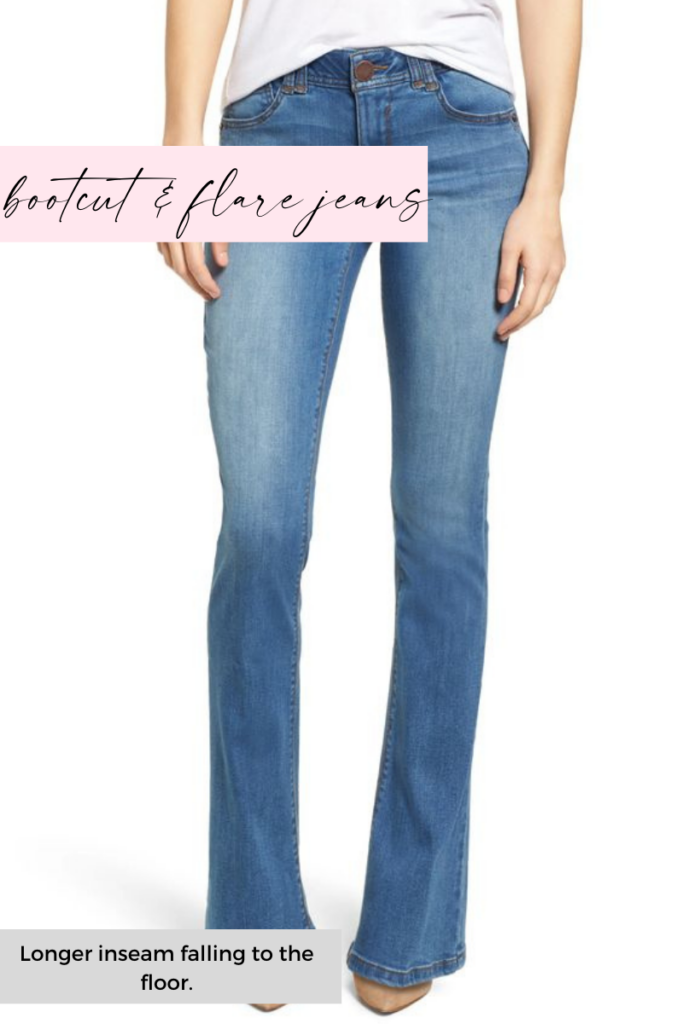 bootcut and flare jean inseam length