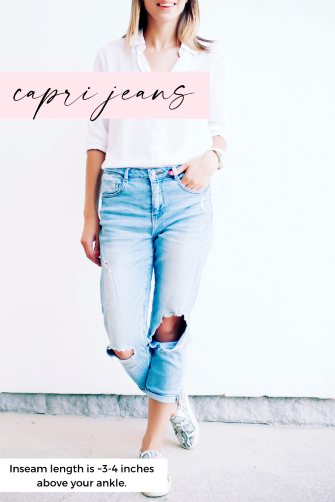 capri inseam length