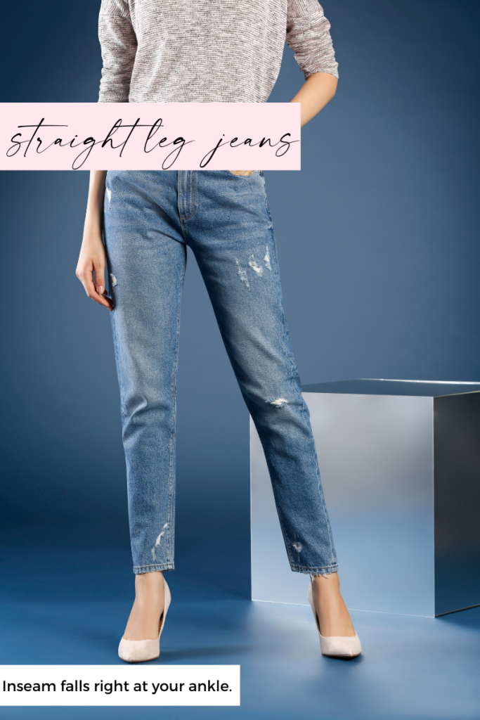 straight leg jean inseam length