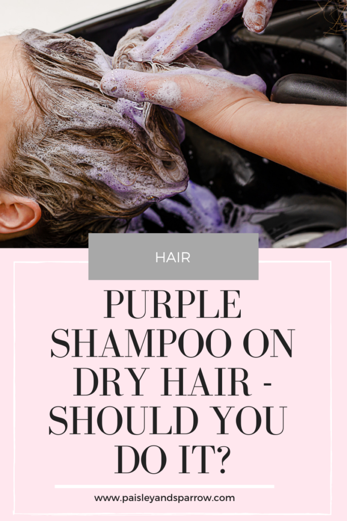 purple shampoo on dry hair 