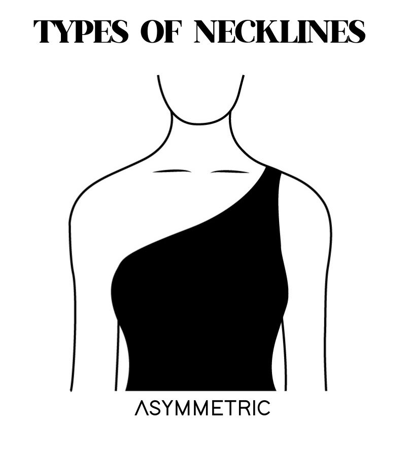 Asymmetrical neckline