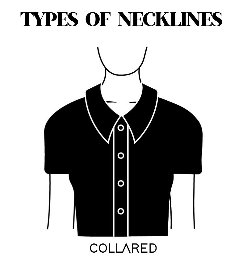 Collared neckline
