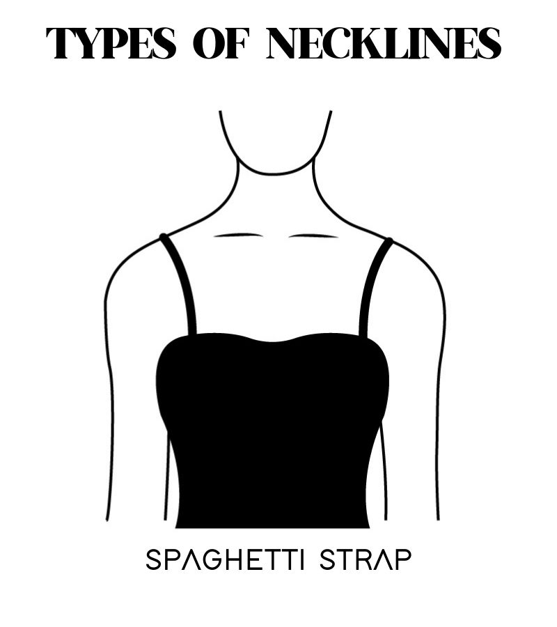 Spaghetti strap neckline