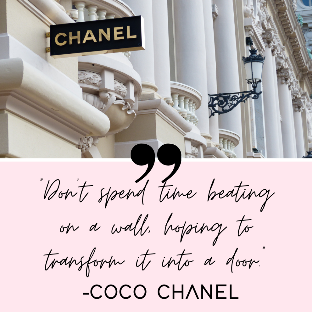 Coco Chanel Quote Classy and Fabulous on Natural or Black  Etsy