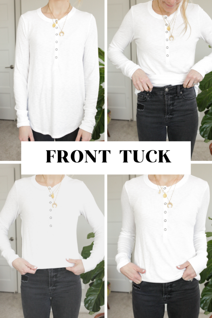 One step away from mastering the perfect tuck with @Styling Tops with