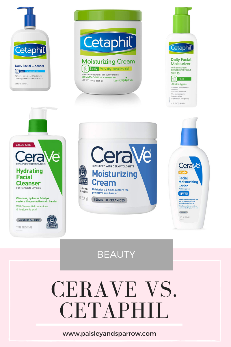 vs. Cetaphil - Which is Best? (2021) - Paisley & Sparrow