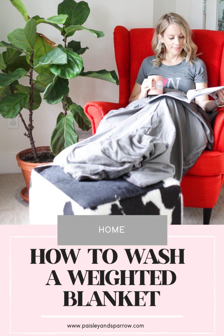 How to Wash a Weighted Blanket - Paisley & Sparrow
