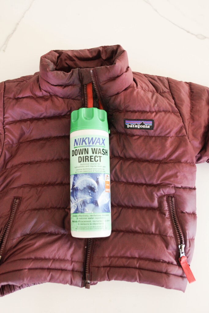 down jacket with down wash direct detergent 