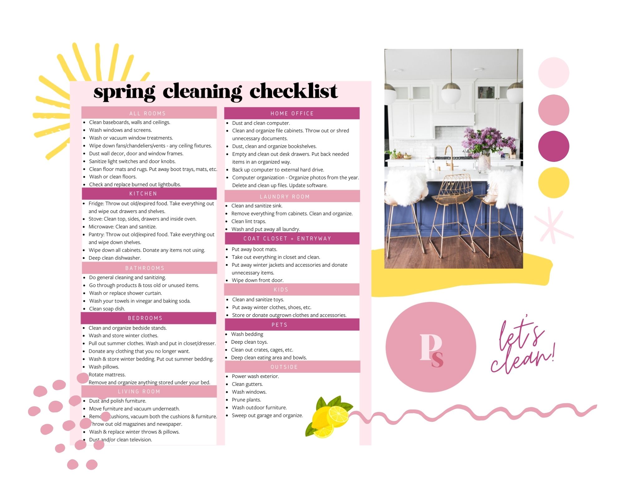 Spring Cleaning Checklist Paisley And Sparrow