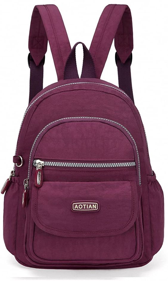 Backpack Handbags Lightweight Genuine Leather Sling Purse Kanodan Small Backpack Purse for Women Black 