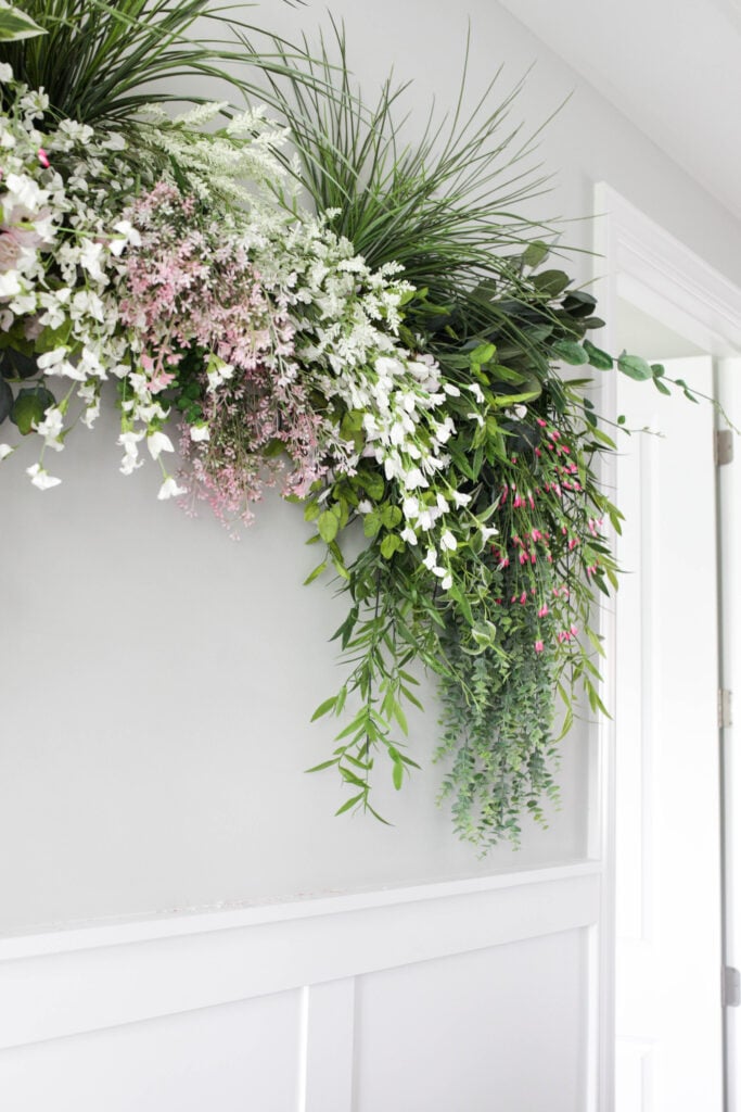 How to Make Faux Greenery Wall Decor