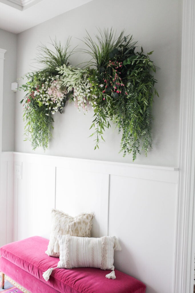 DIY Faux Greenery Wall Hanging - Paisley & Sparrow