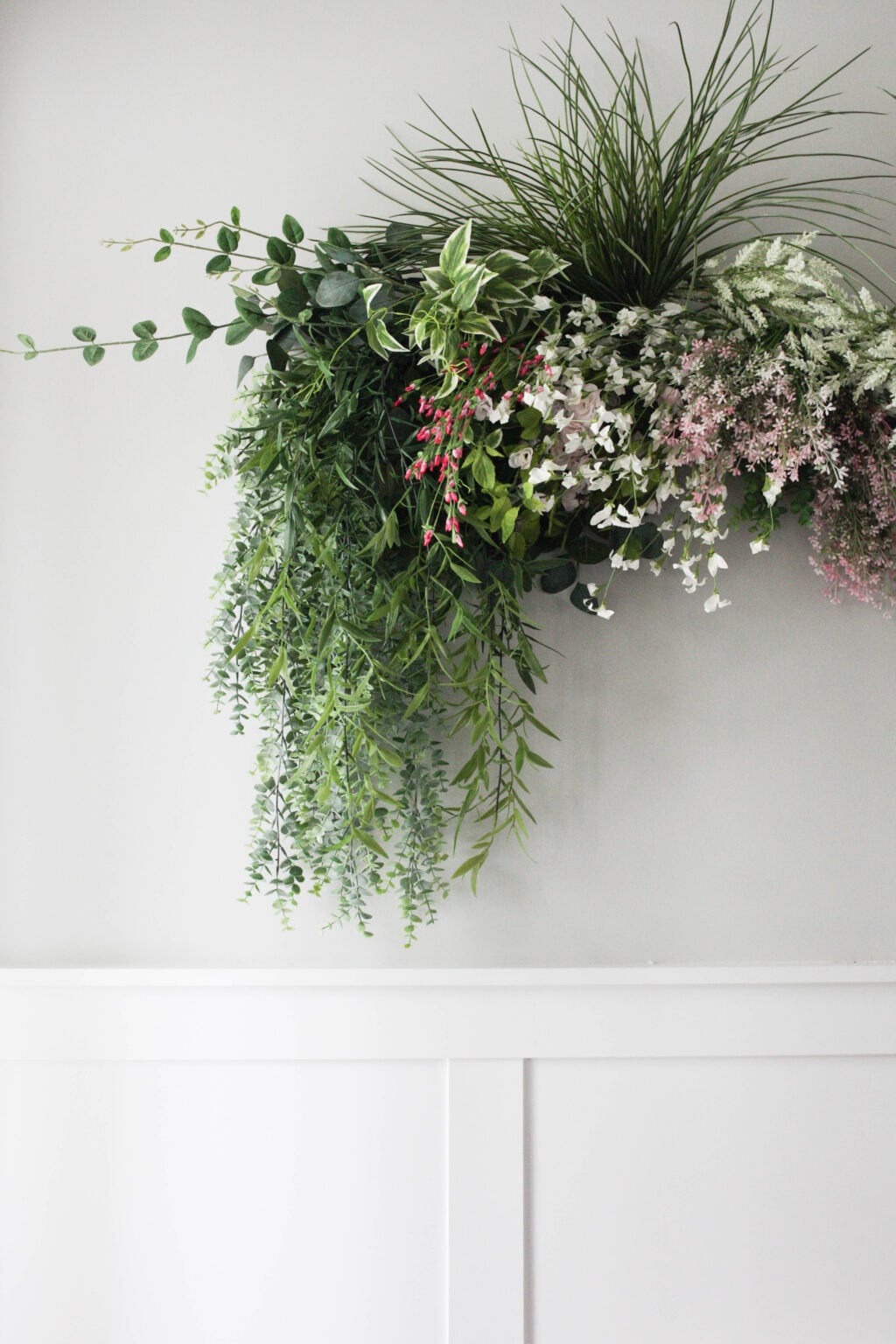 DIY Faux Greenery Wall Hanging Paisley & Sparrow