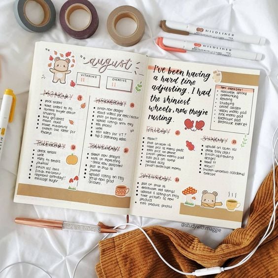 Bullet Journal Weekly Spread Tips & Ideas - Paisley & Sparrow