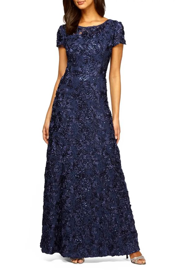 A-Line Sequin Gown